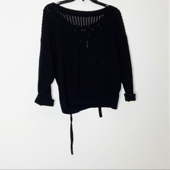 GAP black long sleeve sweater with back tie. SZ S - Picture 1 of 5